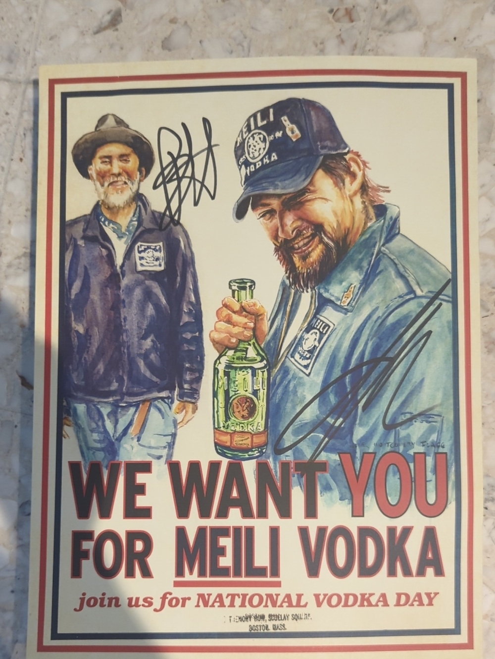 Meili Vodka Promo Poster - Jason Momoa **signed**